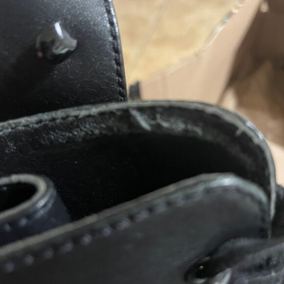 Stuart Weitzman McKenzee Tall Lace Up Combat Ankle Boots Black Size 7.5 - Picture 8 of 11